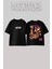 Doja Cat 3 Tasarım Sırt Baskılı Pamuk Siyah Oversize T-Shirt 1
