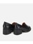 01AYH312800A100 KADIN Deri Siyah Tokalı Yüksek Topuklu Klasik Loafer 4