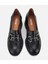 01AYH312800A100 KADIN Deri Siyah Tokalı Yüksek Topuklu Klasik Loafer 6