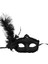 Siyah Mat Renk Yandan Tüylü Güllü Parti Balo Venedik Maskesi 16X22 (5067) 4