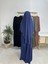 Ferace & Abaya Sufle Eşarp ve Iki Kat Büzgülü Elbise Takım.hijab .hac ve Umre Için Uygundur Indigo 5