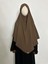 Sufle Hazır Esarp,tek Kat, Medine Ipegi (Hac ve Umre Icin Uygundur ) Hijap Khimar Kahverenk 1