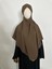 Sufle Hazır Esarp,tek Kat, Medine Ipegi (Hac ve Umre Icin Uygundur ) Hijap Khimar Kahverenk 5