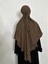 Sufle Hazır Esarp,tek Kat, Medine Ipegi (Hac ve Umre Icin Uygundur ) Hijap Khimar Kahverenk 7