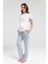 Kadın Lohusa Süprem Kumaş Kısa Kollu Yakası Düğmeli Ikili Pijama Takımı 1