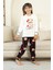 Kız Çocuk Ayıcık Baskılı %100 Pamuk Interlok Kumaş Pijama Takımı 12347 1