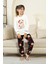 Kız Çocuk Ayıcık Baskılı %100 Pamuk Interlok Kumaş Pijama Takımı 12347 4