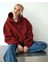 Kadın Rahat Oversize 3 Iplik Pamuklu Şardonlu Kanguru Cep Kapşonlu Sweatshirt 3
