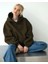 Kadın Rahat Oversize 3 Iplik Pamuklu Şardonlu Kanguru Cep Kapşonlu Sweatshirt 3