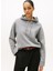 Kapüşon Yaka Baskılı Gri Kadın Sweatshırt WW0WW46127P61 2