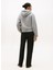 Kapüşon Yaka Baskılı Gri Kadın Sweatshırt WW0WW46127P61 4