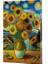 Van Gogh 10 - Ayçiçekleri Çizgili Yan Boyamalı Defter 1