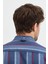 Erkek Dikine Çizgili Melanj Button Down Regular Fit Pamuk Polyester Gömlek 4