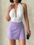 Kapaklı Şort Etek Lila S208 1
