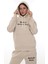 Kadın Kapüşonlu Kanguru Cep Şardonlu 3 Iplik Kışlık Içi Polarlı Günlük Eşofman Takım 2