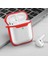 Apple Airpods 1. ve 2. Nesil Uyumlu Buzlu Transparan Renkli Çizgili Kılıf Bumper Koruma Kabı Hybrid 4