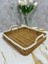 Inci Detaylı Kare Hasır Sunum ve Dekoratif Sepet 1