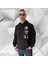 Metropolis Sweatshirt,baskılı,kapüşonlu,şardonlu,unisex Siyah Sweatshirt 1