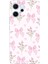 Oppo Reno 14F Uyumlu Pembe Çiçek ve Fiyonklar Baskılı Silikon Kılıf 1