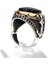 Özel Işlemeli Knca Desenli, Siyah Oniks Taşlı 925 Ayar Gümüş Erkek Yüzük – Şık Tarz 5