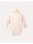 %100 Organik Pamuk Gots Sertifikalı Uzun Kollu Dinazor Desenli Bebek & Yenidoğan Body - Ekru 2