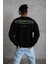 Erkek Oversize Sweatshirt – Siyah Renk | Ön ve Sırt Baskılı, Üç Iplik Içi Pamuklu Kumaş, Rahat Kalıp, Ribanalı Kışlık Sweat | Winagain Polizei Serisi - Siyah 5