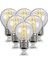 Geldi 6 Watt Mini Top Ampul LED Filament G45 Şeffaf Cam Rustik Ampul E27 Duy 3000K Gün Işığı 6 Adet 1