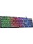 KB-X88 USB Mekanik Hisli Gökkuşağı Aydınlatmalı Q Oyuncu Klavyesi, Siyah 2