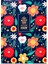 UNIQ34 122 Yaprak Çizgili Defter A5 Boy Çiçekli 1