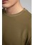 Wayne Erkek O Yaka Sweatshirt Haki 4