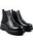 Hakiki Deri Siyah Chelsea Kışlık Lastikli Bot 2