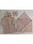 %100 Pamuk Bornoz Seti Pudra Pembe BBSS.PPMB.3980 5