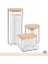 Ahşap Kapak 3 Lü Akrilik Organizer Set 2