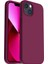 Apple iPhone 14 Uyumlu Silikon Kılıf - Pastel Renk Tonu Esnek Tam Koruma Kapak - Bordo 1