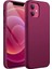 Apple iPhone 12 Uyumlu Silikon Kılıf - Pastel Renk Tonu Esnek Tam Koruma Kapak - Bordo 1