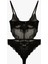 V Yaka Askılı Dantelli Bodysuit 1