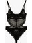 V Yaka Askılı Dantelli Bodysuit 2
