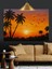 Gün Batımı Palmiye Ağaçları Dekoratif Kanvas - Mdf Ahşap Tablo 3