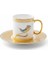 Starling Beyaz Gold Renk Kuş Figürlü 6 Kişilik Porselen Kahve Fincan Takımı - 90 Ml. 4