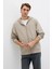 Erkek Kapüşonlu Fermuarlı Sweatshirt M0S10520 Sis Gri 3