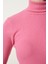 Balıkçı Yaka Fitilli Örme Bluz LHJ0007 Pembe 4