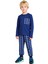 Erkek Çocuk Pamuklu Örme Ekose Desenli Uzun Kollu Pijama Takımı Kaliteli Şık Rahat 4