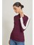 Bordo Uzun Kollu Şerit Detaylı Triko 3