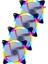 4 Adet 120MM Rainbow Rgb Kasa Fanı Renkli Gökkuşağı Fanı 1