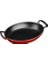 Metal Oval Kuplu Döküm Tava 27X20, Kırmızı 2