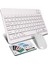 Bluetooth Ios Ipad Android Windows Uyumlu Klavye Mouse Seti Ultra Ince Taşınabilir Beyaz Renk 1