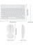 Bluetooth Ios Ipad Android Windows Uyumlu Klavye Mouse Seti Ultra Ince Taşınabilir Beyaz Renk 5