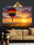 Sıcak Hava Balonu Gün Batımı Dekoratif Kanvas - Mdf Ahşap Tablo 4