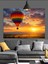 Sıcak Hava Balonu Gün Batımı Dekoratif Kanvas - Mdf Ahşap Tablo 5