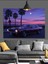 Gün Batımı Palmiye Araba Dekoratif Kanvas - Mdf Ahşap Tablo 1